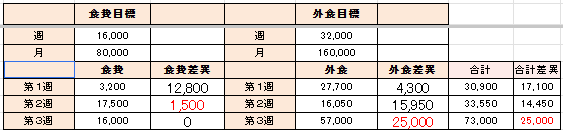 第3週の生活費データ